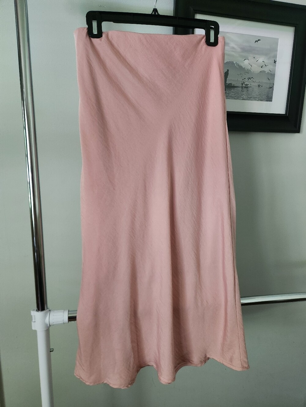 Women's Pink Silky Skirt